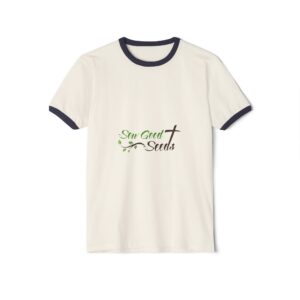 Seed Faith Ringer T‑Shirt — "Sow Good Seeds" Christian Floral Tee